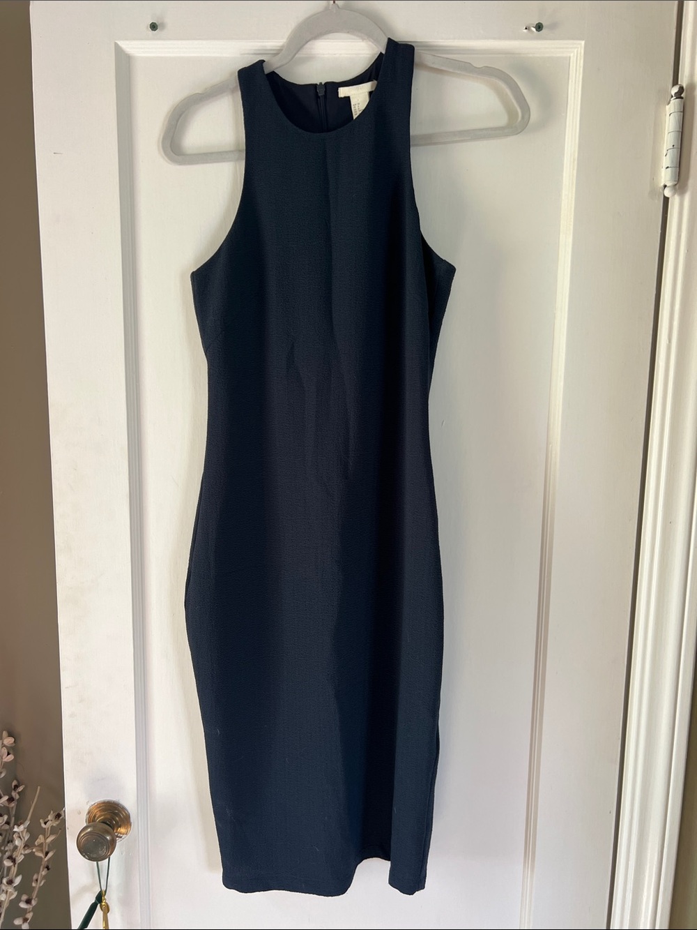H&M Classic Navy Blue Sleeveless Sheath Dress